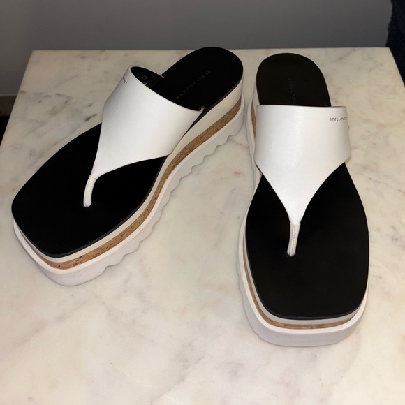 Like New - Stella McCartney Sneak-Elyse Logo Printed Platform Sandals - Picture 3 of 8